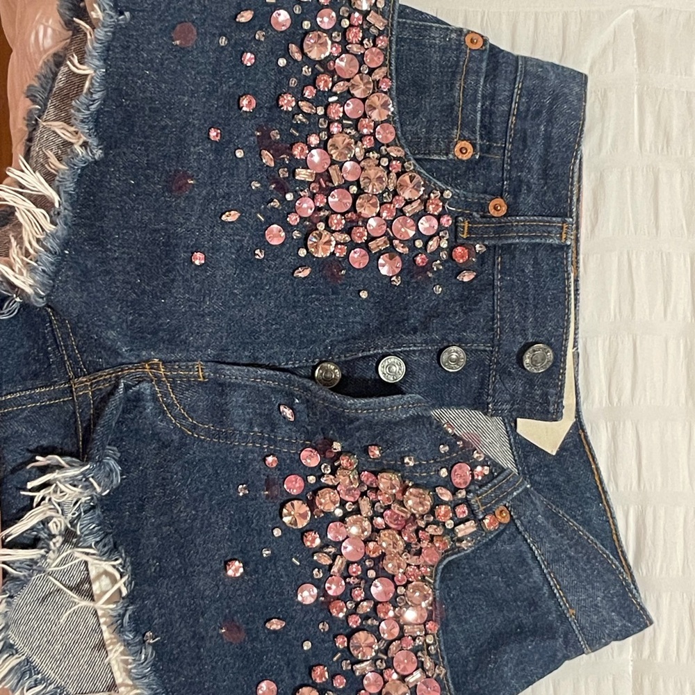 MiuMiu x Levi Dark Blue Denim Shorts